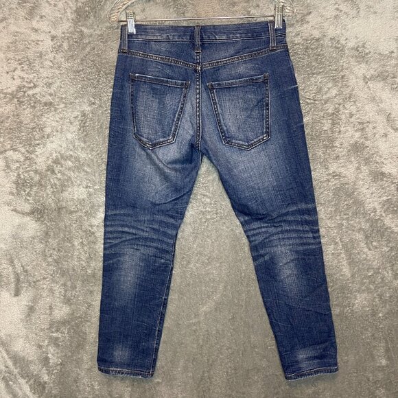 Banana Republic Women Classic Boyfriend Modern Distressed Low Rise Jeans Ava 8* - Picture 2 of 14